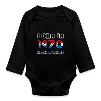 1970 - Baby Bio-Langarm-Body - Schwarz - Vorne