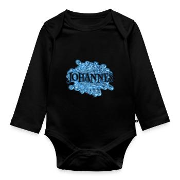 Wassertropfen Johannes - Baby Bio-Langarm-Body - Schwarz - Vorne