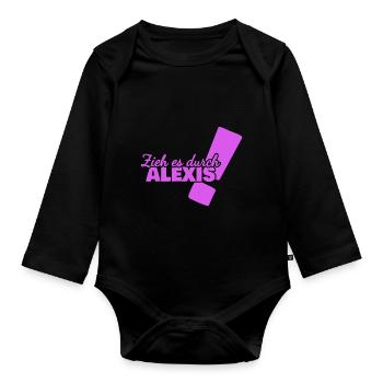 Aufgeben Alexis - Baby Bio-Langarm-Body - Schwarz - Vorne