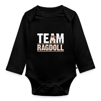 Ragdoll Cat Cat - Body Bébé bio manches longues - noir - Devant