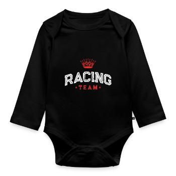 Racing Team - Organic Longsleeve Baby Bodysuit - black - Front