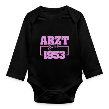 1953 - Baby Bio-Langarm-Body - Schwarz - Vorne