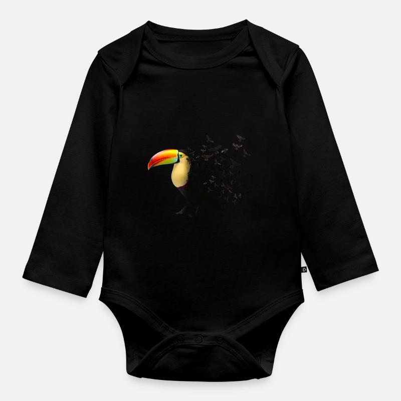 Toucan - Body Bébé bio manches longues - noir