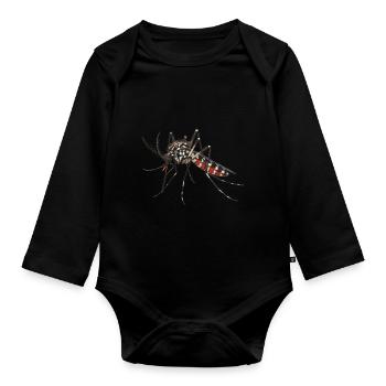 moustique tigre - Body Bébé bio manches longues - noir - Devant