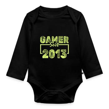2013 - Organic Longsleeve Baby Bodysuit - black - Front