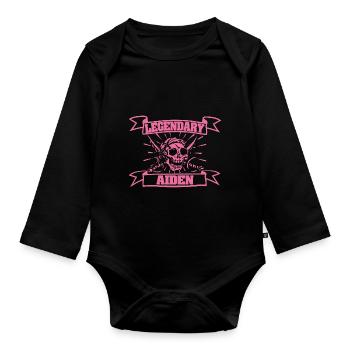 Carnival Aiden - Organic Longsleeve Baby Bodysuit - black - Front