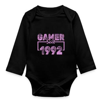 1992 - Baby Bio-Langarm-Body - Schwarz - Vorne