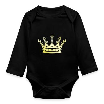 Crown Royal Gold - Organic Longsleeve Baby Bodysuit - black - Front