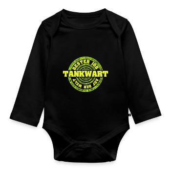 Job Gas Station Attendant - Organic Longsleeve Baby Bodysuit - black - Front