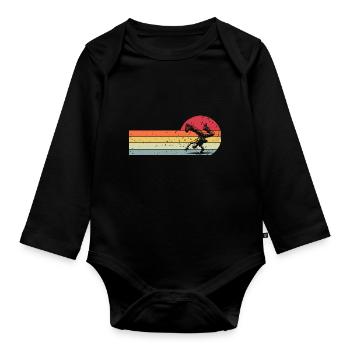 Breakdancing - Organic Longsleeve Baby Bodysuit - black - Front
