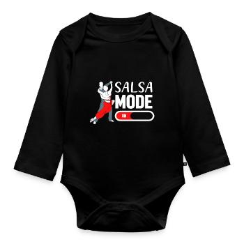 Salsa Dancer Dancer - Organic Longsleeve Baby Bodysuit - black - Front