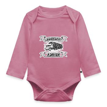 Gift for Adrien - Organic Longsleeve Baby Bodysuit - mauve - Front