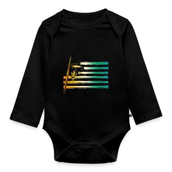 Angler Fishing - Organic Longsleeve Baby Bodysuit - black - Front