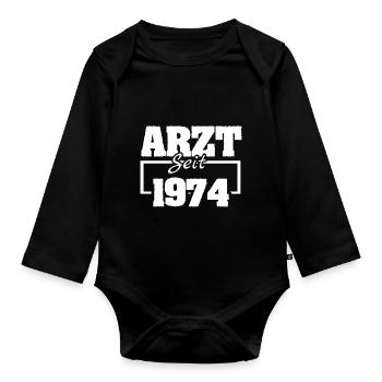 19 - Baby Bio-Langarm-Body - Schwarz - Vorne