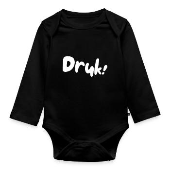 Pression! Chemises en dialecte anversois - Body Bébé bio manches longues - noir - Devant