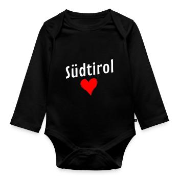 South Triplet - Organic Longsleeve Baby Bodysuit - black - Front