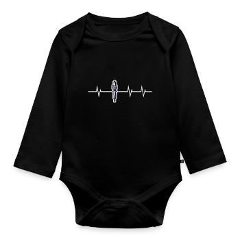 Herzschlag eines Schraubers - Baby Bio-Langarm-Body - Schwarz - Vorne