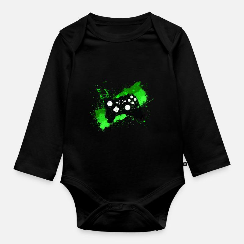 Box Graffiti Gamer - Body Bébé bio manches longues - noir