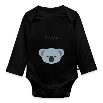 Koala - Baby Bio-Langarm-Body - Schwarz - Vorne