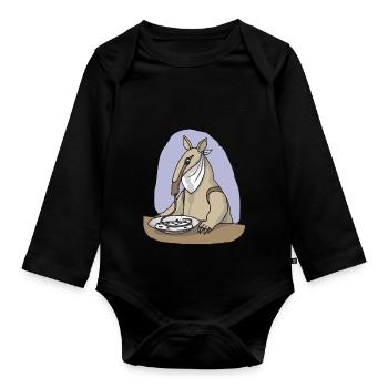 Amei 79 - Organic Longsleeve Baby Bodysuit - black - Front