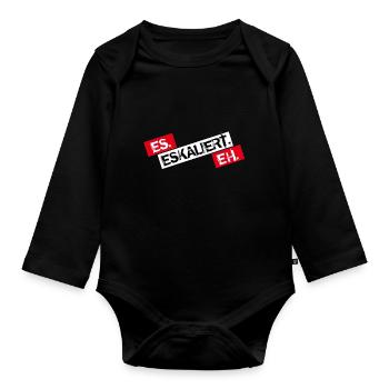 Es Eskaliert Eh - Baby Bio-Langarm-Body - Schwarz - Vorne