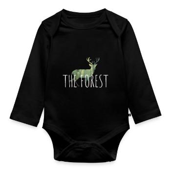 The Forest - Baby Bio-Langarm-Body - Schwarz - Vorne