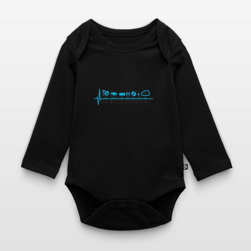 Disk Evolution Nerd Computer Organic Longsleeve Baby Bodysuit