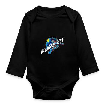 Maillot de pédalage VTT - Body Bébé bio manches longues - noir - Devant