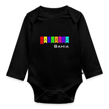 Salvador Bahia - Organic Longsleeve Baby Bodysuit - black - Front