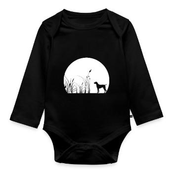 Deutscher Kurzhaar Best GSP Mom Ever - Organic Longsleeve Baby Bodysuit - black - Front