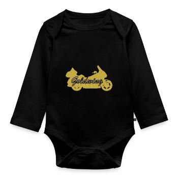 Goldwing cadeau idée cadeau - Body Bébé bio manches longues - noir - Devant