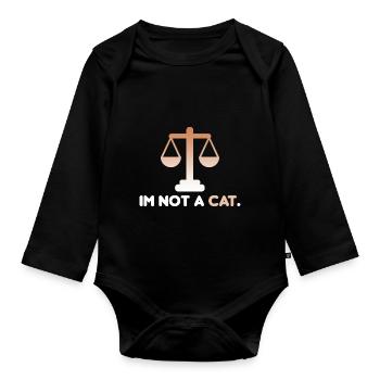 Funny lawyer I'm not a cat lawyer Beratun - Organic Longsleeve Baby Bodysuit - black - Front