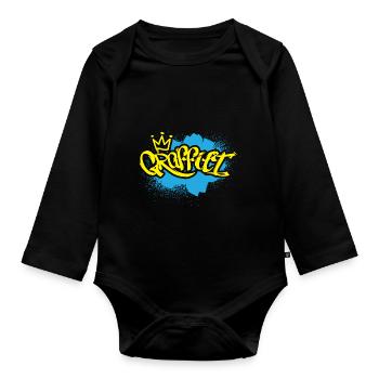 Grafitti Child Sprayer - Organic Longsleeve Baby Bodysuit - black - Front
