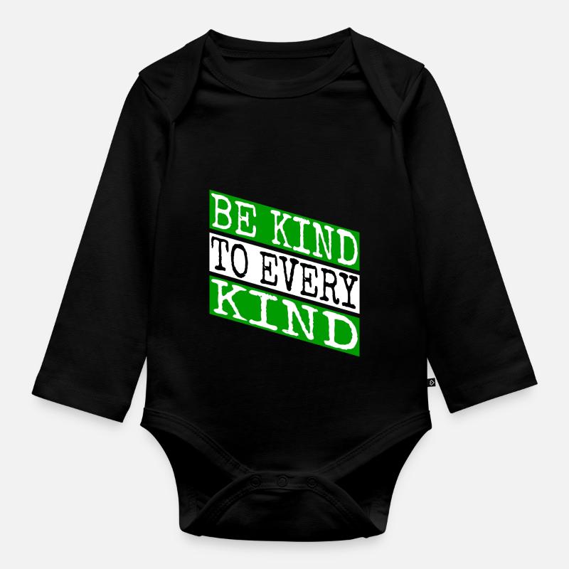 planet evolve go vegan vegetable funny rights - Organic Longsleeve Baby Bodysuit - black
