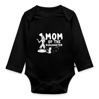 Circus Birthday Party Mama Theme Ringmaster - Organic Longsleeve Baby Bodysuit - black - Front