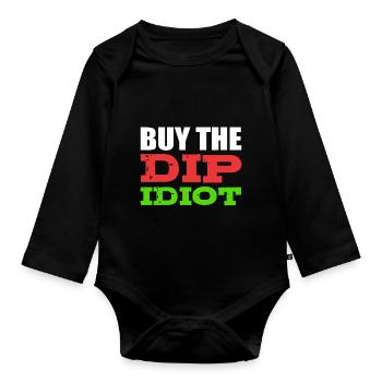 Kaufen Sie den Dip Witziger Mann Geschenk - Baby Bio-Langarm-Body - Schwarz - Vorne