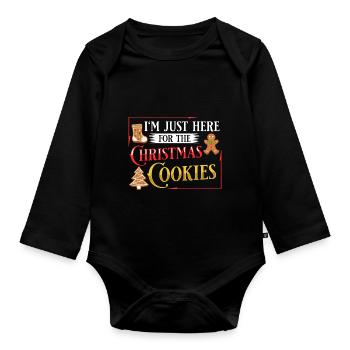 Christmas Cookies Biscuit Baking Christmas biscuits - Organic Longsleeve Baby Bodysuit - black - Front
