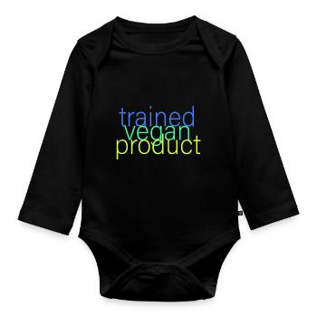 produit végétalien formé - Body Bébé bio manches longues - noir - Devant