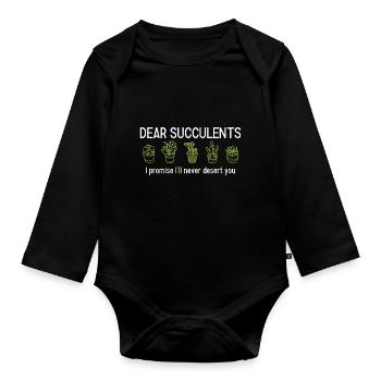 Landschaftsgärtner Hobbygärtner Gärtner - Baby Bio-Langarm-Body - Schwarz - Vorne