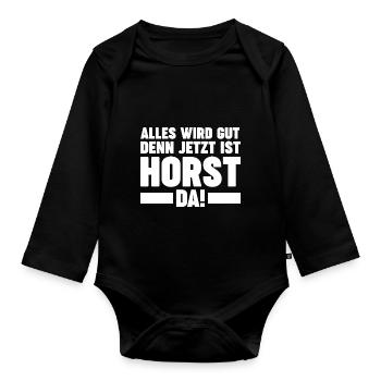Horst - Baby Bio-Langarm-Body - Schwarz - Vorne