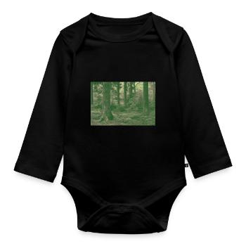 Dreamer Forest - Organic Longsleeve Baby Bodysuit - black - Front