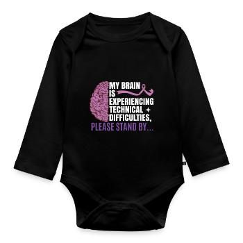 Epilepsy Awareness Designs for Men - Organic Longsleeve Baby Bodysuit - black - Front