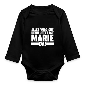 Marie - Baby Bio-Langarm-Body - Schwarz - Vorne
