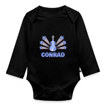 Musical instrument Conrad - Organic Longsleeve Baby Bodysuit - black - Front