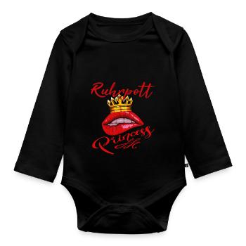 Ruhrpott Princess - Baby Bio-Langarm-Body - Schwarz - Vorne