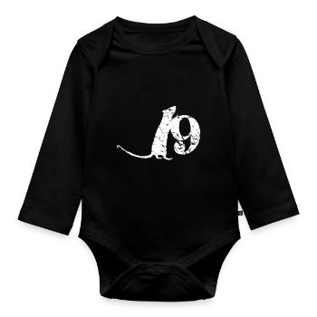 PUNKROCK rats nr. 9 - used look - mouse - rat - Organic Longsleeve Baby Bodysuit - black - Front
