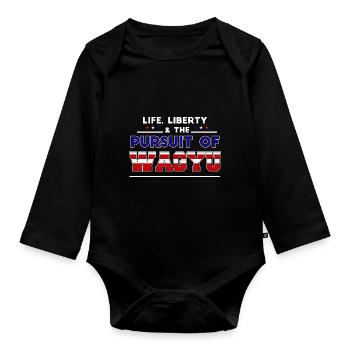 La vie, la liberté et la poursuite des Japonais - Body Bébé bio manches longues - noir - Devant