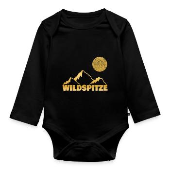 Bouldern wildspitze - Baby Bio-Langarm-Body - Schwarz - Vorne