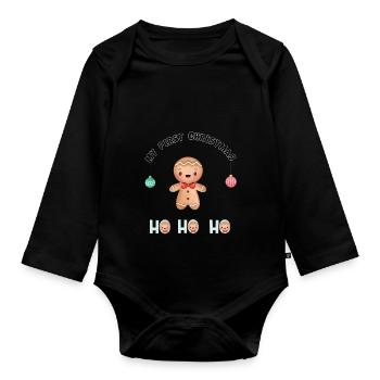 Mon premier Noël - Body Bébé bio manches longues - noir - Devant