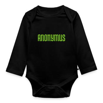 ANONYMUS - Baby Bio-Langarm-Body - Schwarz - Vorne